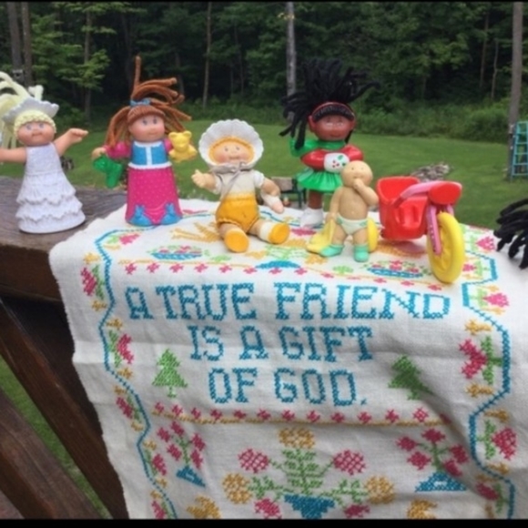 RED FLORAL ABSTRACT TRAY VINTAGE - Picture 13 of 16